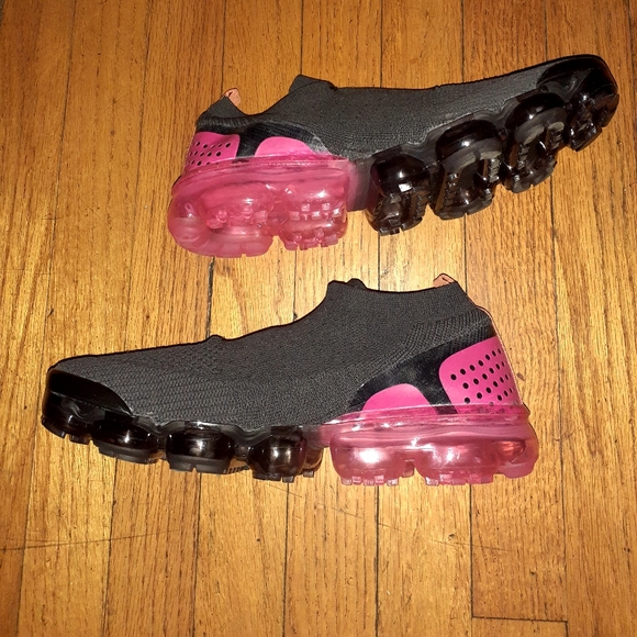 Jolimall Pink-Black Air Cushion Slip On Sneakers Size 10 - Picture 4 of 7